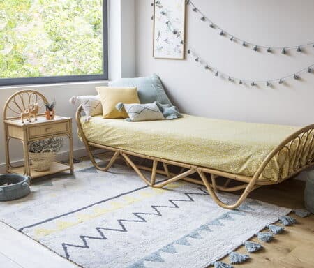 Lorena Canals - Azteca Natural-Vintage Blue Small 120 x 160