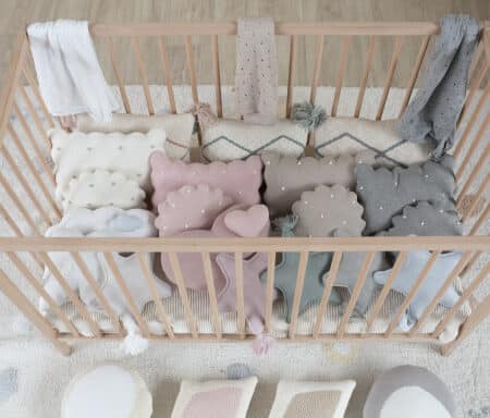 Lorena Canals - Gebreid Baby Deken Biscuit Dune White 90 x 120