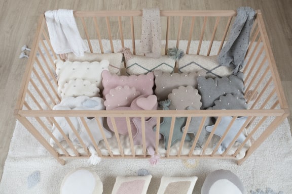 Lorena Canals - Gebreid Baby Deken Biscuit Dune White 90 x 120