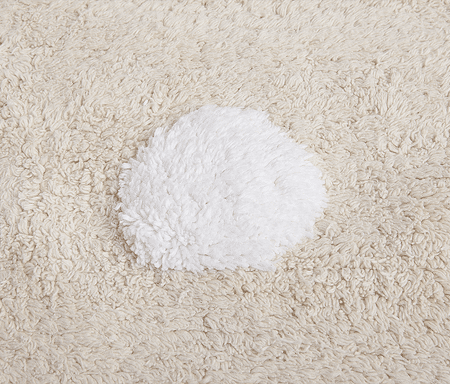 Lorena Canals - Polka Dots Beige - White 120 x 160