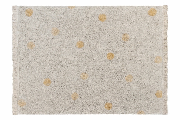 Lorena Canals - Wasbaar tapijt Hippy Dots Natural - Honey 120x160