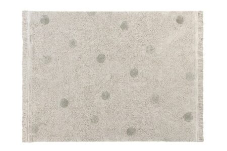 Lorena Canals - Wasbaar tapijt Hippy Dots Natural - Olive 120x160