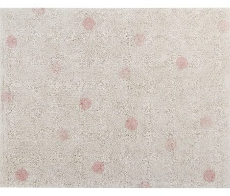 Lorena Canals - Wasbaar tapijt Hippy Dots Natural - Vintage Nude 120x160