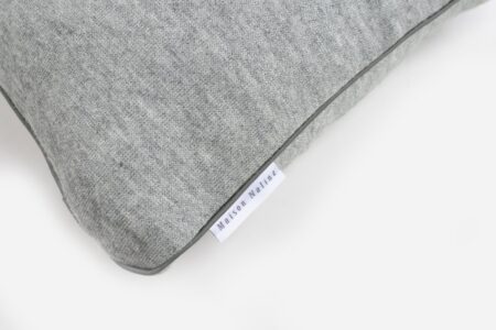 Maison Naline - Kussen 35x35 angora groen / paspel tush groen rondom