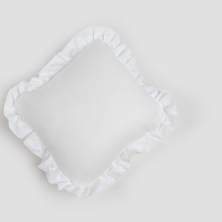 Maison Naline - Kussen 35x35 angora ivoor / frul katoen ivoor rondom