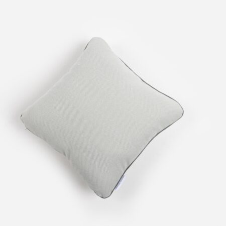 Maison Naline - Kussen 35x35 herringbone groen / paspel tush groen rondom (horizontale lijnen)