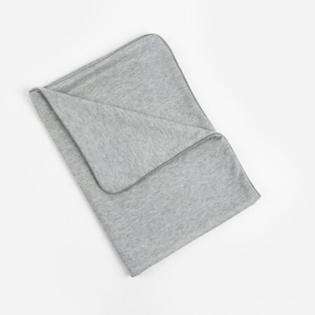 Maison Naline - Wiegdeken voorkant angora groen / achterkant angora groen / paspel tush groen rondom