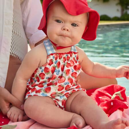 Mayoral - Bathing bodysuit with hat - aardbei