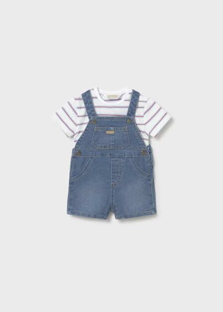 Mayoral - Gestreepte T-shirt met jeans salopette