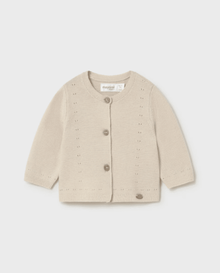 Mayoral - Knit cardigan newborn with buttons - Beige