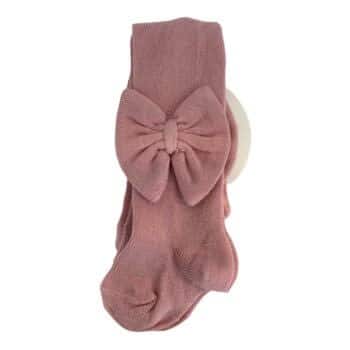 Meia Pata - Kousenbroek Oud Roze Met Grote Strik