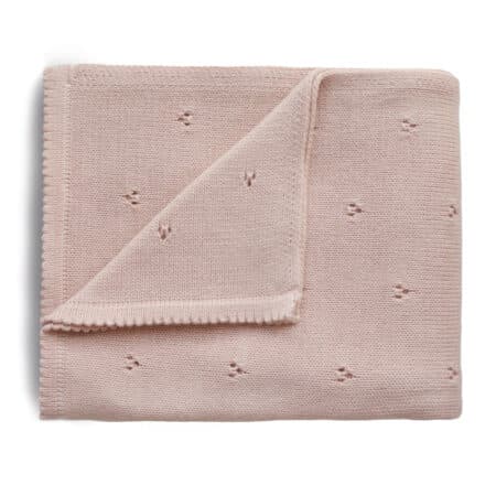 Mushie - Blanket - Pointelle Blush