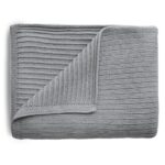 Mushie - Blanket - Ribbed Gray Melange