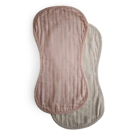 Mushie - Burp Cloth - Blush/Fog