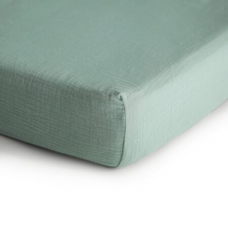 Mushie - Crib Sheet - Medium - Roman Green