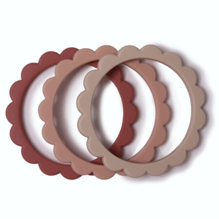 Mushie - Flower Bracelet(3Pack) Blush/Rose/Sh.Sand
