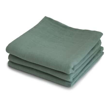 Mushie - Muslin Cloth 3-Pack - Roman Green