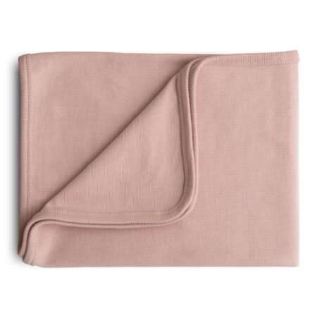 Mushie - Ribbed Baby Blanket - Blush