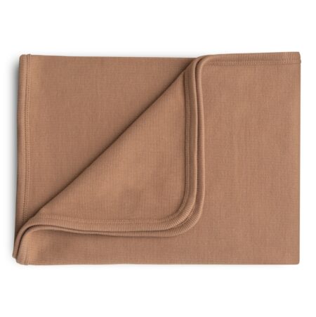 Mushie - Ribbed Baby Blanket - Tan