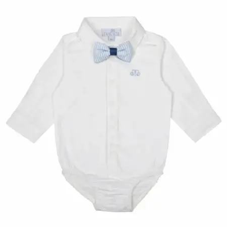 Natini - Bodyshirt Pierrot Bow Stripes - White/blue