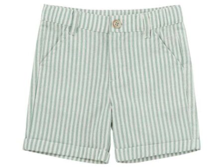 Natini - Short Leo met streepjes - Licht groen