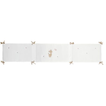 Nattou - Fanfan - Bedbumper Zacht Velours Wit