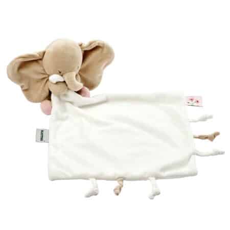 Nattou - Fanfan - Doudou Knuffel Olifant 27X27 Cm Gebroken Wit