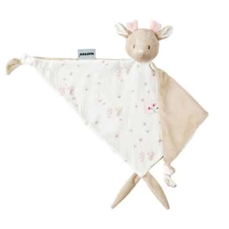 Nattou - Fanfan - Maxi-Doudou Bedrukte Swaddle Hinde Roze