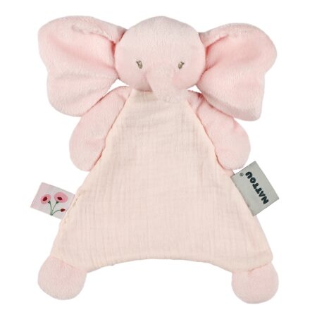 Nattou - Fanfan - Mini Doudou Olifant Roze