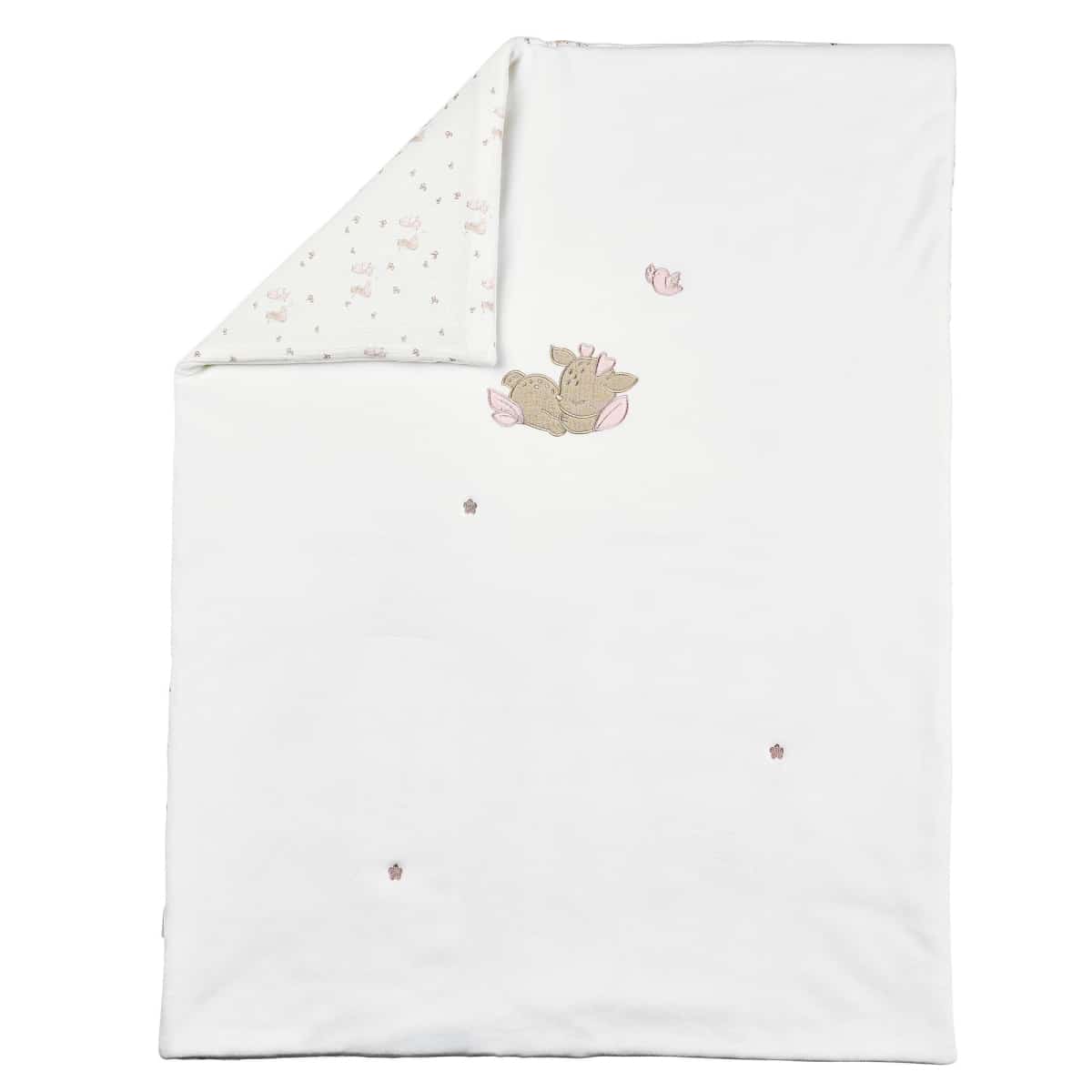 Nattou - Fanfan - Plaid Witte Velours 75 X 100 Cm