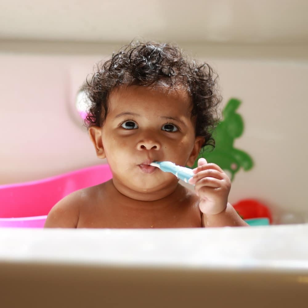 Nuby - Evolutief tandenborstelset blauw - 3st - 3m+ | 6m+ | 12m+ -