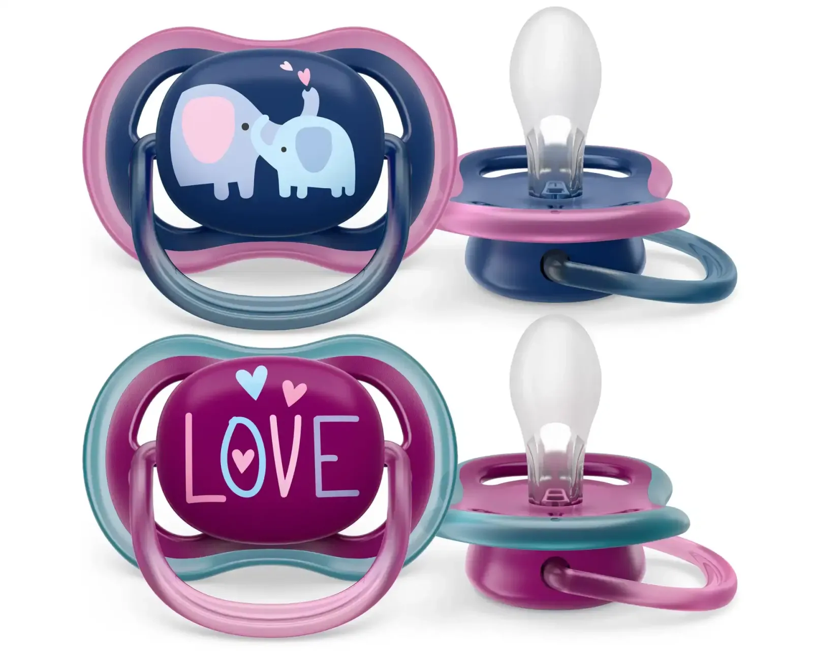 Philips-Avent - Fopspeen +18M Ultra Air Olifant/Love