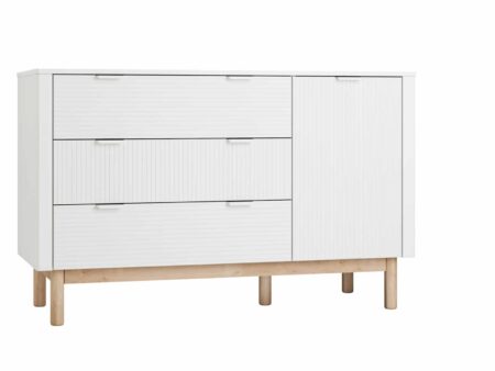 Pinio - Miloo - 3-drawer + 1-door chest - White
