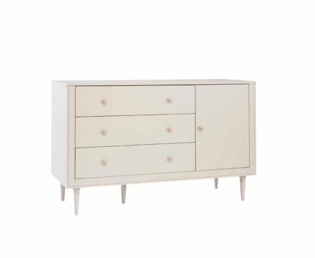 Pinio - Petite - 3-drawer + 1-door chest - Champagne