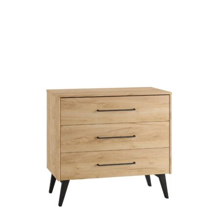Pinio - Retro - 3-drawer chest - Oak