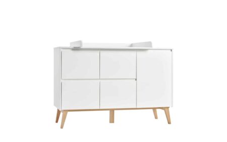 Pinio - Swing - 4-drawer + 1-door chest - White