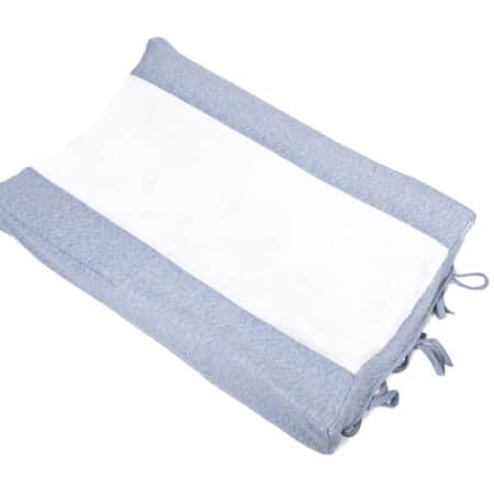 Poetree Kids - Aankleedkussenhoes - Chevron Denim Blue