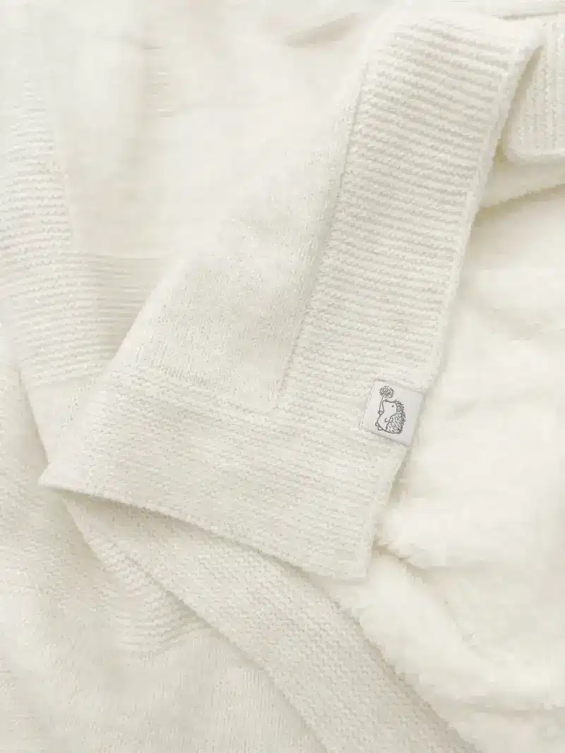 Poetree Kids - Aspen Wolmix Wiegdeken gevoerd Off White 90x100cm