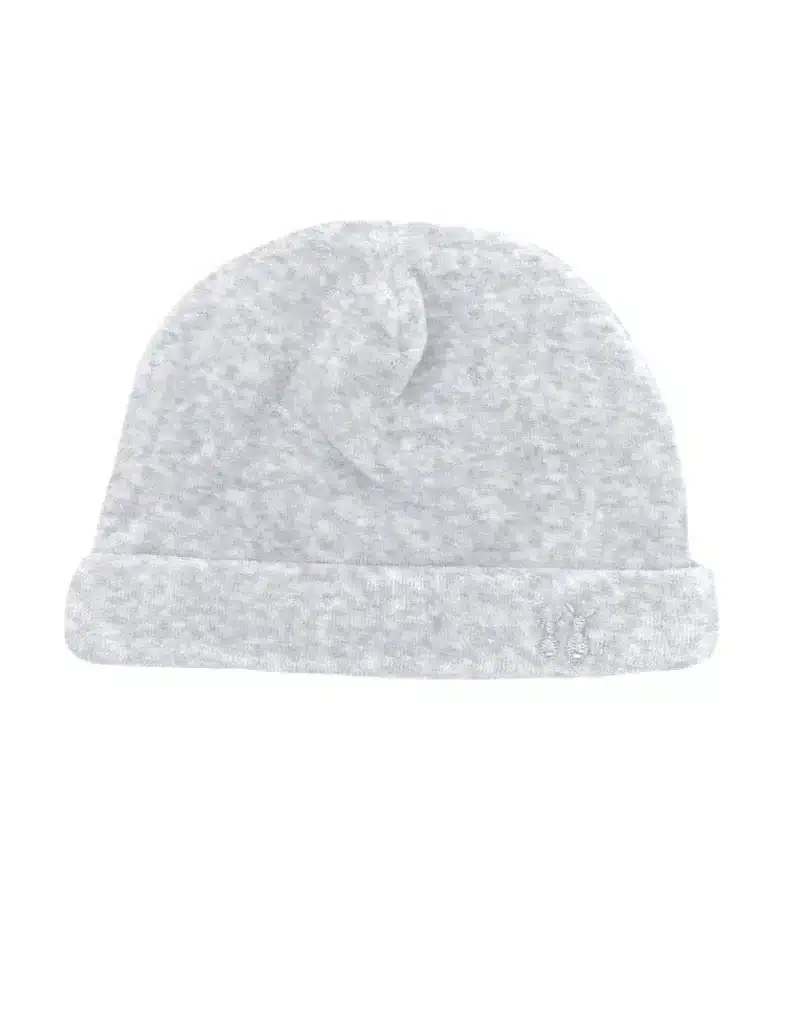Poetree Kids - Baby Mutsje Licht Grijs Melange Velours