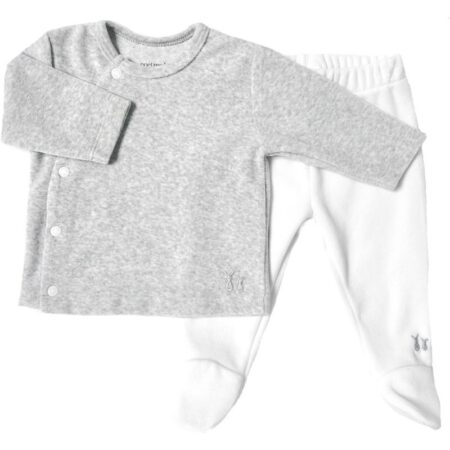 Poetree Kids - Comfy Velours Baby Set Grey melange
