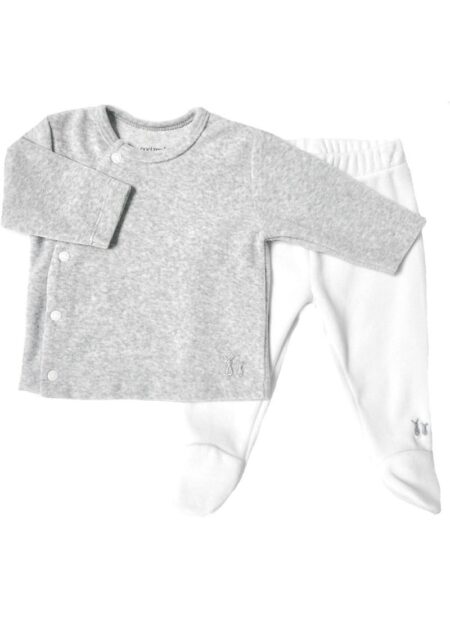 Poetree Kids - Comfy Velours Baby Set Grey melange