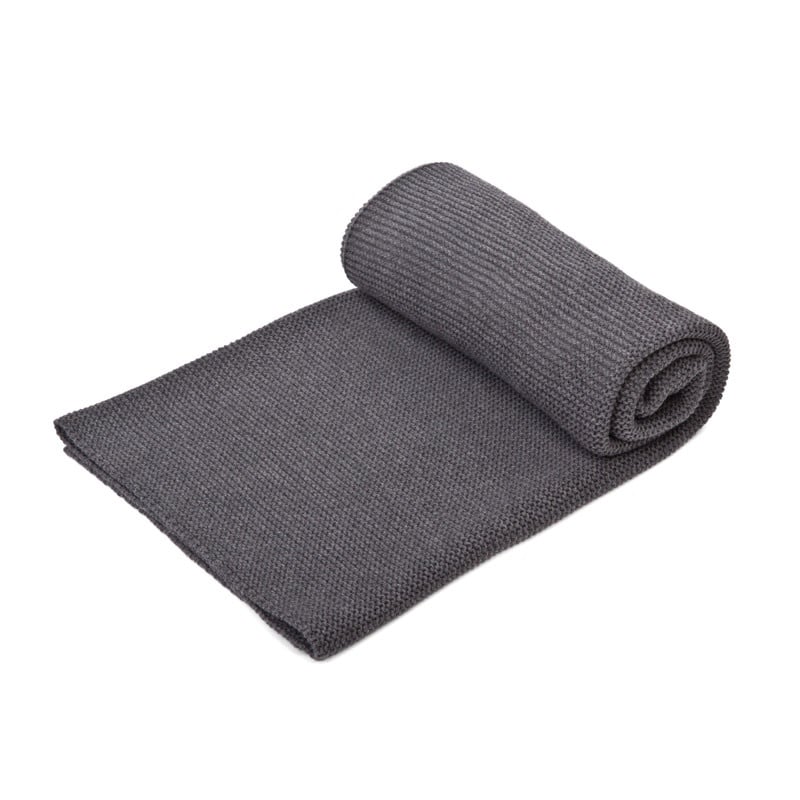 Poetree Kids - Gebreide deken 100% Katoen - Dark Grey Melange