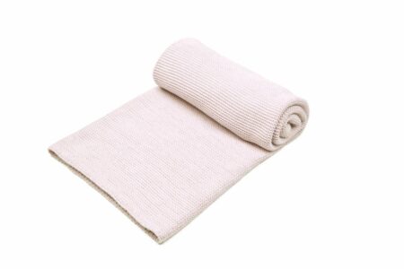 Poetree Kids - Gebreide deken 100% Katoen Marbella - Poudre