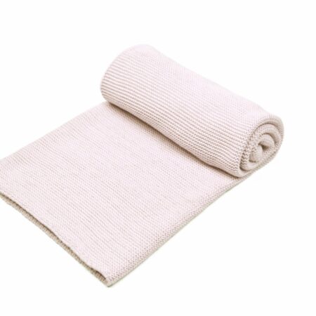 Poetree Kids - Gebreide deken 100% Katoen Marbella - Poudre