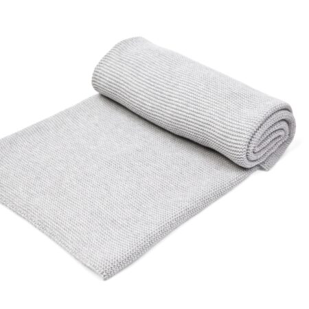 Poetree Kids - Gebreide ledikant - Light Grey Melange (100x135cm)