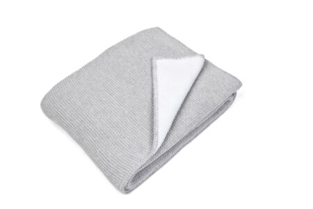 Poetree Kids - Gevoerde deken Antibes Light grey melange (80x100cm)