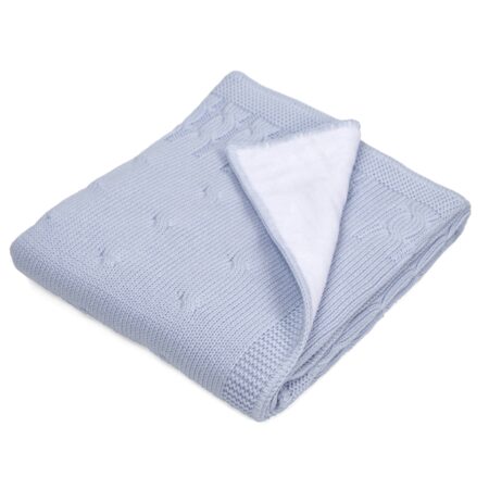 Poetree Kids - Gevoerde deken Chamonix Blue (80x100cm)