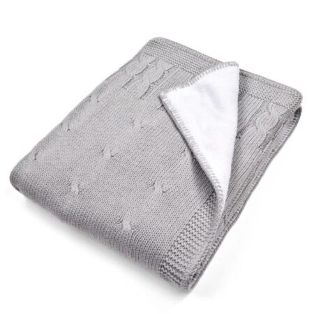 Poetree Kids - Gevoerde deken Chamonix Grey (100x135cm)