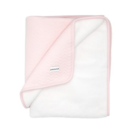 Poetree Kids - Ledikant deken 100x135cm - Chevron Light Pink