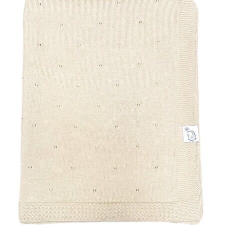 Poetree Kids - Saint Tropez Wiegdeken 100& Katoen - Beige